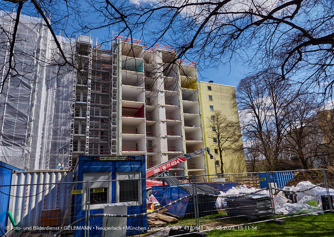 05.04.2023 - Baustelle Kurt-Eisner-Straße in Neuperlach